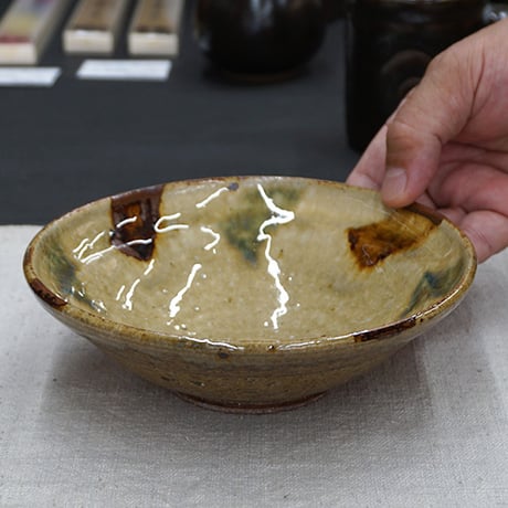 和食器 布志名焼 袖師窯 アフガン鉢 17cm  茶