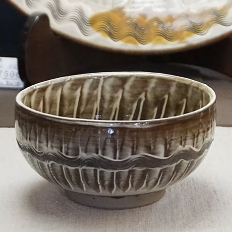 和食器 小鹿田焼 黒木昌伸窯 深 中鉢 15cm 刷毛目 櫛目白