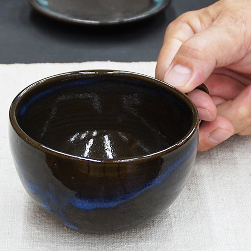 和食器 布志名焼 雲善窯 スープカップ 230cc うぐいす茶 | うつわの店