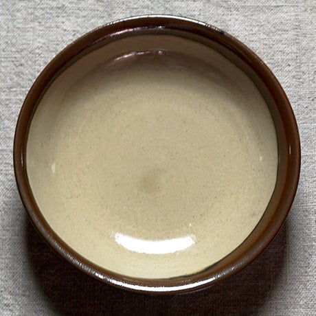 和食器 益子焼 中鉢 15cm 柿釉 外丸笹紋