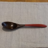 漆器 ディナー 用 木のスプーン 19cm レッド