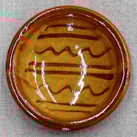 和食器 布志名焼 湯町窯 オーバル 皿 21cm 浪紋濃茶 黄釉 | うつわの店