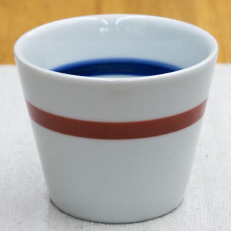 和食器 砥部焼 梅山窯 蕎麦猪口 150CC 朱線 | うつわの店 クラフトなかつか
