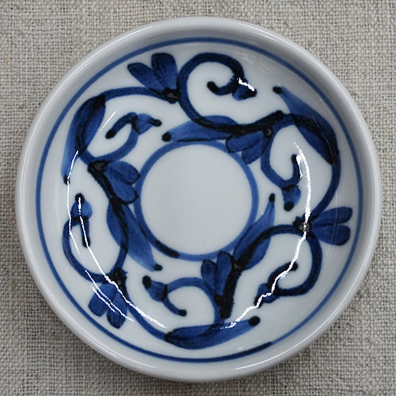 和食器 砥部焼 貞山窯 豆皿 10cm 玉渕 唐草 | うつわの店 クラフトなかつか