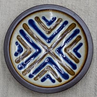 和食器 布志名焼 袖師窯 小皿 11cm 矢羽紋 スリップウエアー