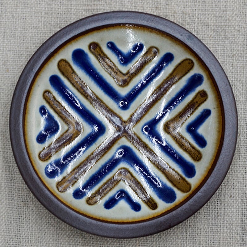 和食器 布志名焼 袖師窯 小皿 11cm 矢羽紋 スリップウエアー | うつわ