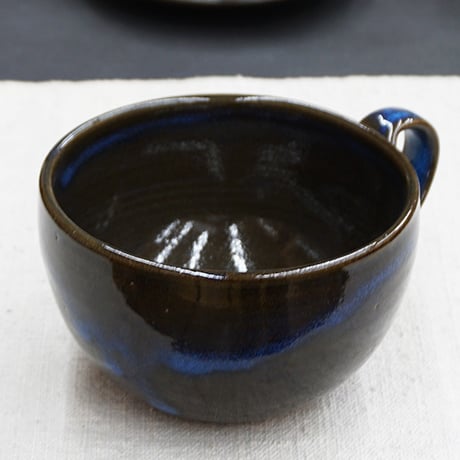 和食器 布志名焼 雲善窯 スープカップ 230cc うぐいす茶