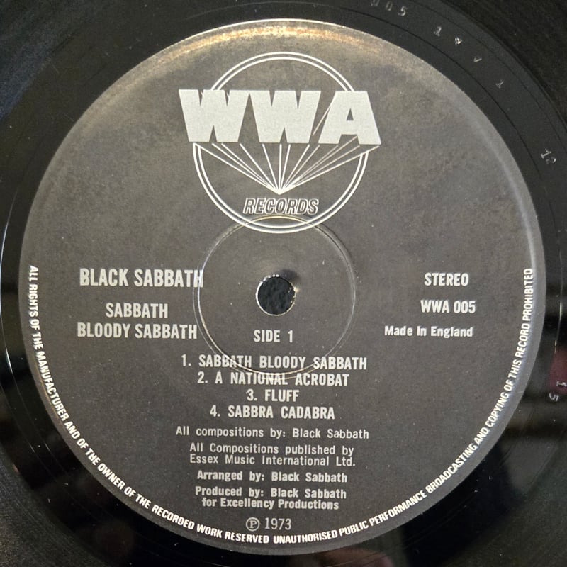 Black Sabbath SFK-7203 レコード LP )BLACK SABBATH/SABBATH BLOODY SABBATH 73UK
