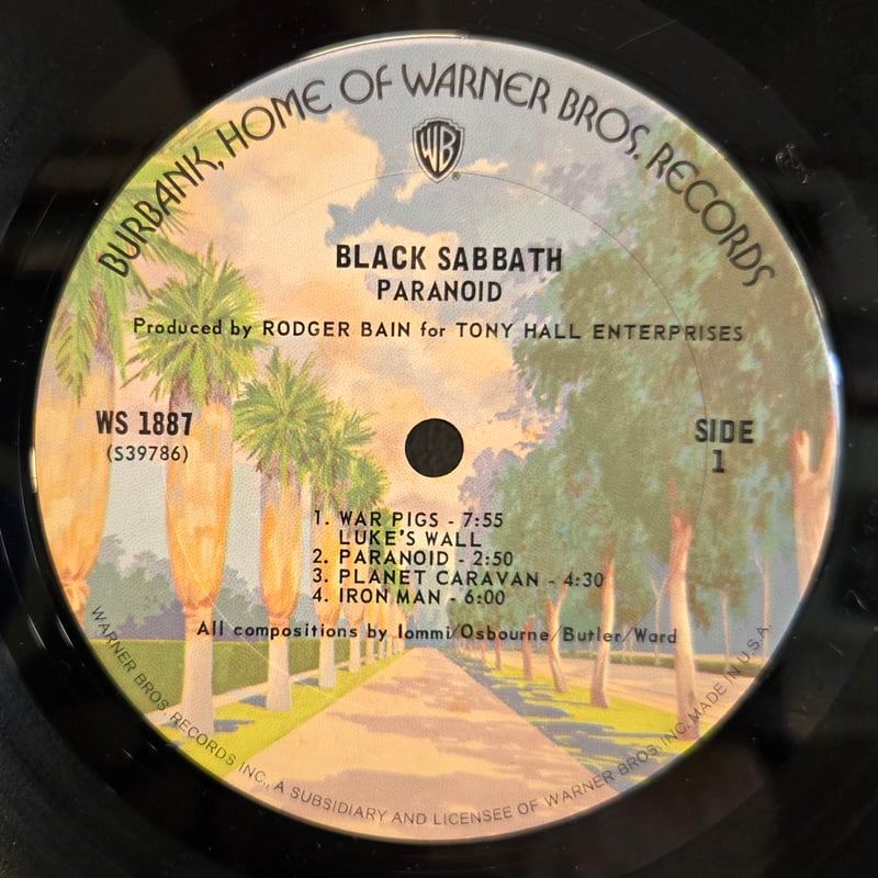 LP )BLACK SABBATH /PARANOID 71US ORIGINAL 状態良好