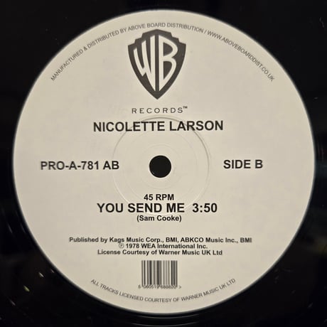 （12EP ）NICOLETTE LARSON /LOTTA LOVE （JIMMY  BURGESS  DISCO   MIX ）2018UK  リマスター　状態良好