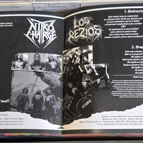 (7EP)NITRO CHARGE (エクアドル🇪🇨)c/w LOS REGIOS (ペルー🇵🇪)/SPLIT EP 南米ハードコア　2024スペイン製造　新品未使用盤