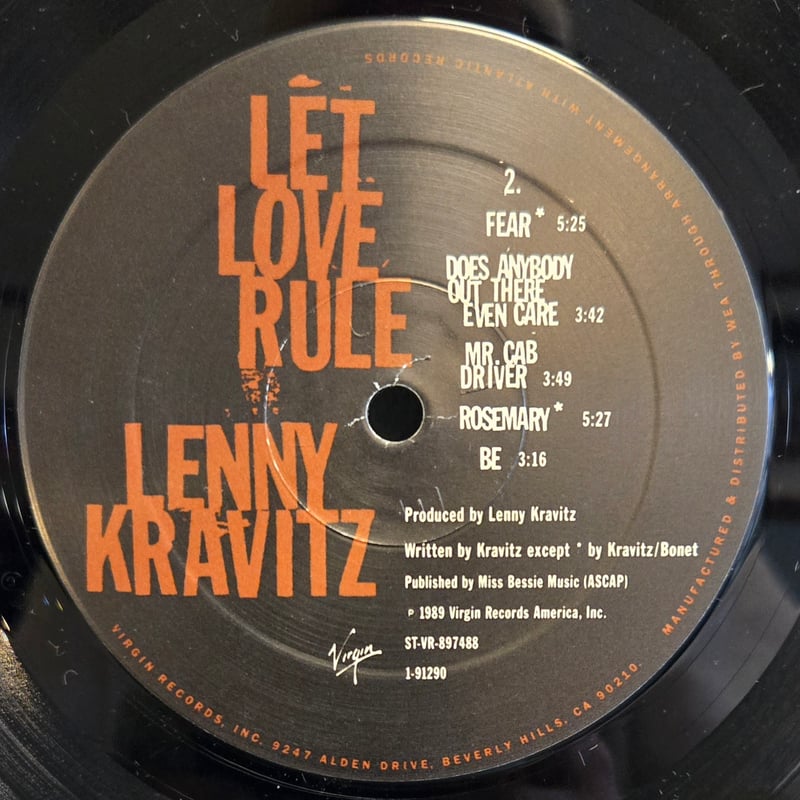 LP) LENNY KRAVITZ /LET LOVE RULE 1989 US ORIG
