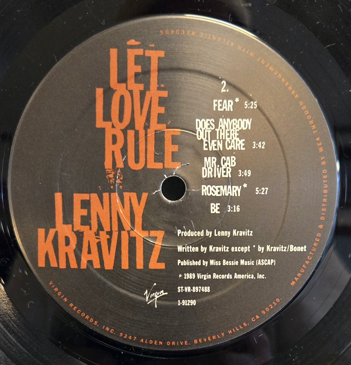 LP) LENNY KRAVITZ /LET LOVE RULE 1989 US ORIG