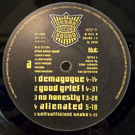 （LP ）URBAN DANCE SQUAD /PERSONA NON GRATA 1994EURO ORIGINAL LP 新品未使用デッドストック盤発見　状態良好
