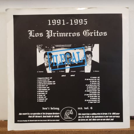 (LP)LOS CRUDOS /1991-1995 LOS PRIMEROS GRITOS 98EURO NEW VINTAGE STOCK 新品未使用盤