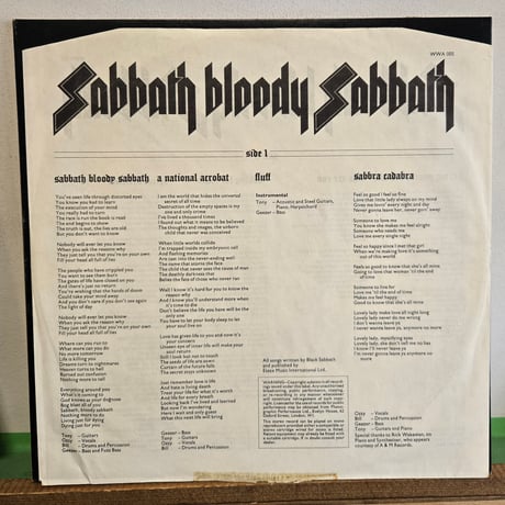 (LP )BLACK SABBATH/SABBATH BLOODY SABBATH 73UK ORIG 稀少盤