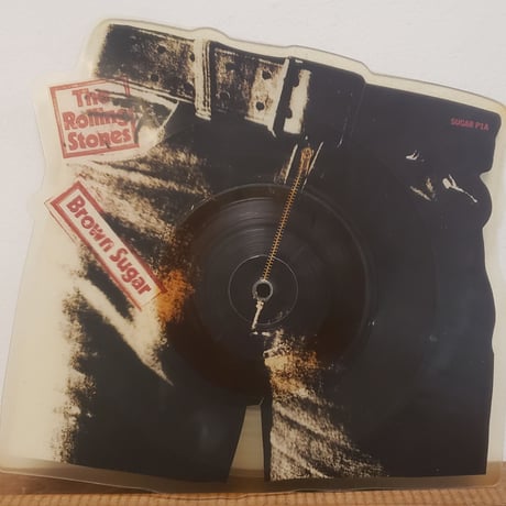(PIC EP )ROLLING STONES/BROWN SUGAR c/w BITCH 1984UK ORIG SHAPED DISC 状態良好　EX+/EX+