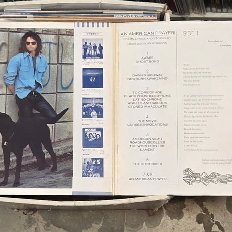 (LP )JIM MORRISON music by THE DOORS /AN AMERICAN PRAYER 1978 JAPAN OBI  白ラベル見本盤　状態良好