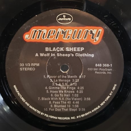 (LP)BLACK SHEEP/A WOLF IN SHEEPS CLOTHING 1991 US HIP-HOP ORIGINAL VINYL 状態良好 中古盤
