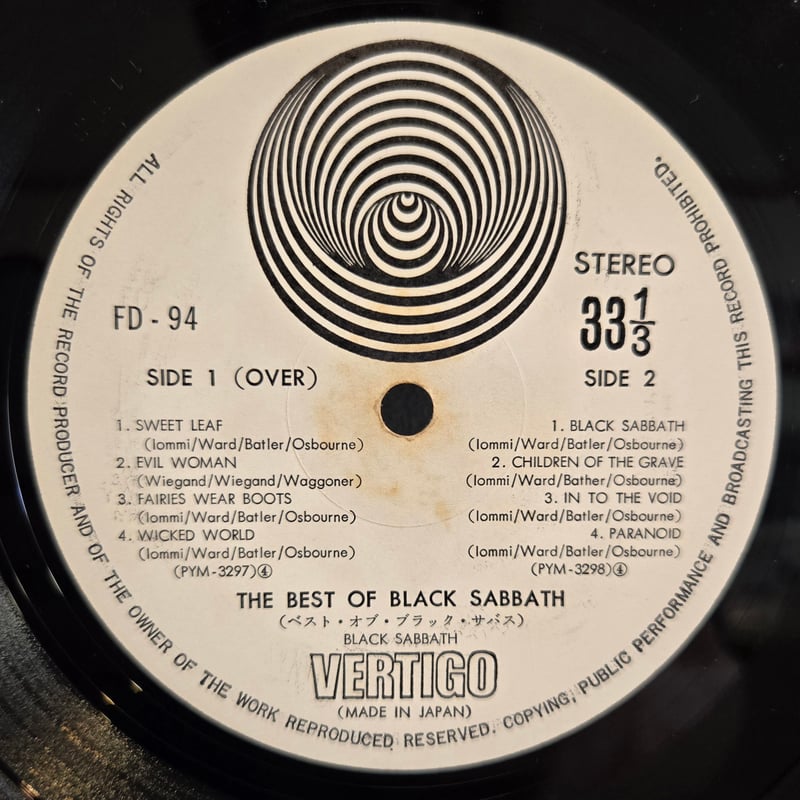 【専用】Black Sabbath 2枚組レコード LP )BLACK SABBATH/THE BEST OF BLACK SABBATH 国内