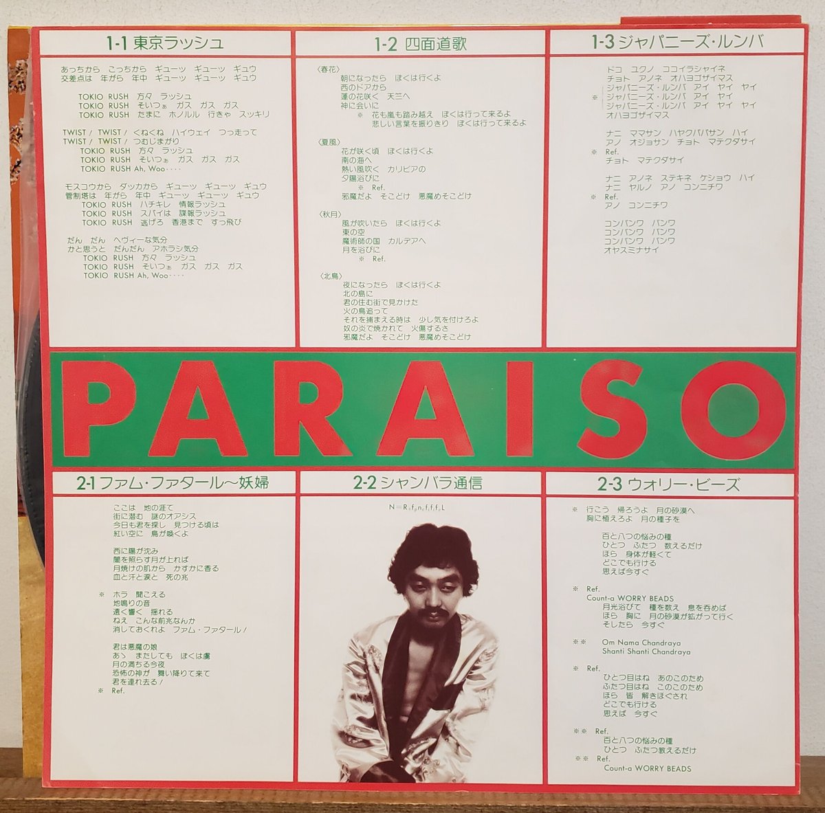はらいそ　LP ポスターカード付き 細野晴臣 HARUOMI HOSONO (HARRY HOSONO AND THE YELLOW MAGIC