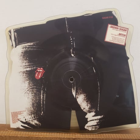 (PIC EP )ROLLING STONES/BROWN SUGAR c/w BITCH 1984UK ORIG SHAPED DISC 状態良好　EX+/EX+