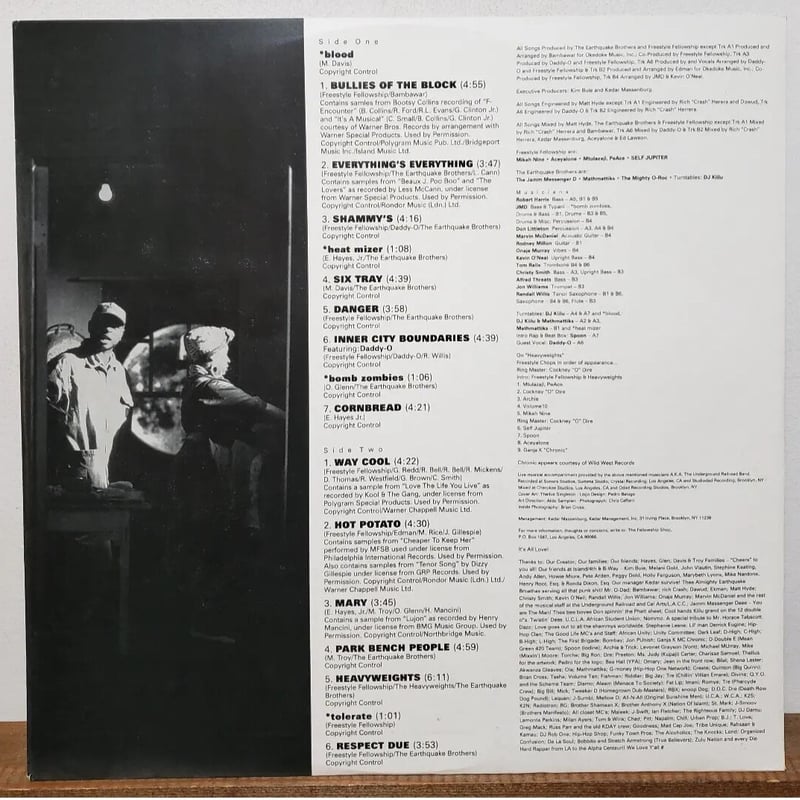 LP )FREESTYLE FELLOWSHIP/ INNERCITY GRIOTS 93