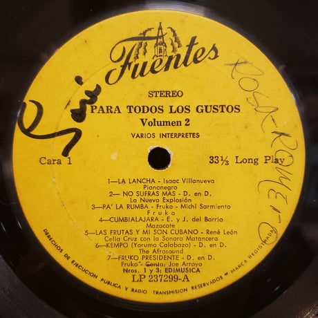 (LP)V.A/ PARA TODOS LOS GUSTOS VOL.2 70s COLOMBIA🇨🇴ORIG TOP RARE CUMBIA VINTAGE VINYL