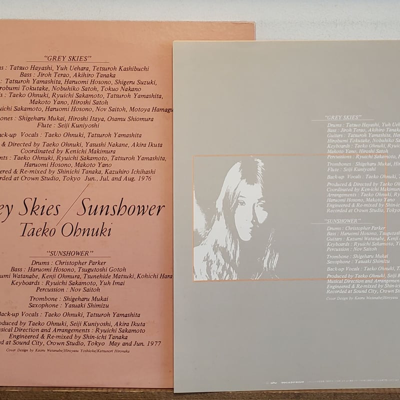 LP)大貫妙子 TAEKO OONUKI/GREY SKIES &SUNRHOWER 198 LP)大貫妙子 TAEKO OONUKI/GREY SKIES &SUNRHOWER 198