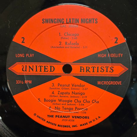 (LP )THE PEANUTS VENDORS /SWINGING LATIN NIGHTS 1958 US ORIG 超絶入手困難/海外人気盤