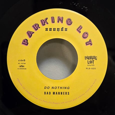 (7EP)BAD MANNERS/SKINHEAD LOVE AFFAIR c/w DO NOTHING 9/20本日発売