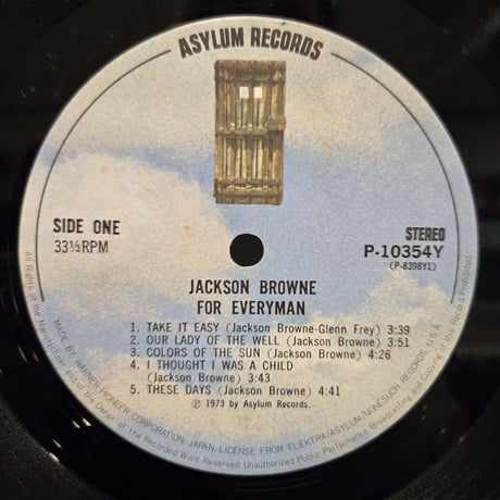 （LP ）JACKSON BROWNE /FOR EVERYMAN 1977JAPAN OBI 稀少　状態良好盤