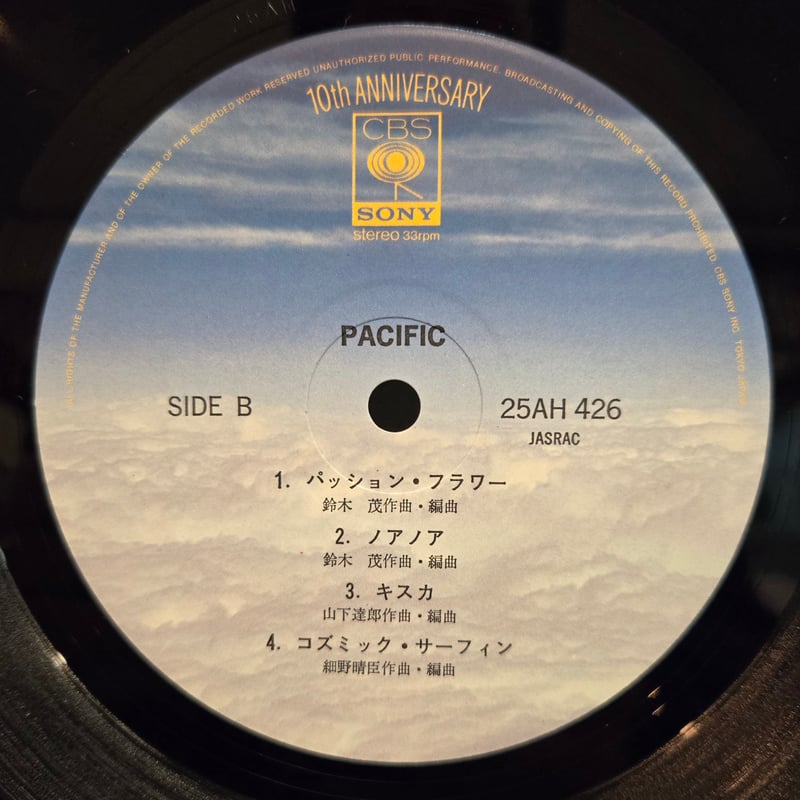 LP )細野晴臣、山下達郎、鈴木茂/PACIFIC 1978 CBS SONY 帯