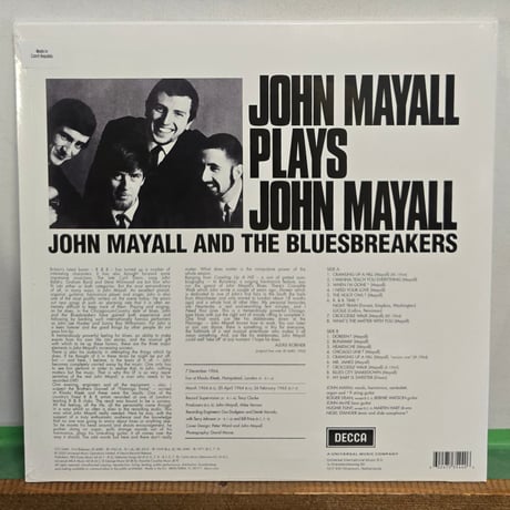 (LP )JOHN MAYALL AND THE BLUESBREAKERS /JOHN MAYALL PLAYS JOHN MAYALL (60TH～)RSD2025限定新品未開封シールド盤