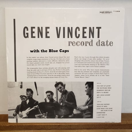(LP)GENE VINCENT WITH THE BLUE CAPS /A GENE VINCENT RECORD DATE 2005US RE 新品未開封シールド盤