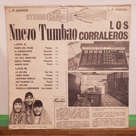 (LP)LOS CORRLEROS/ NUEVO TUMBAO 1969 COLOMBIA ORIG 1ST PRESS  状態良好 中古盤