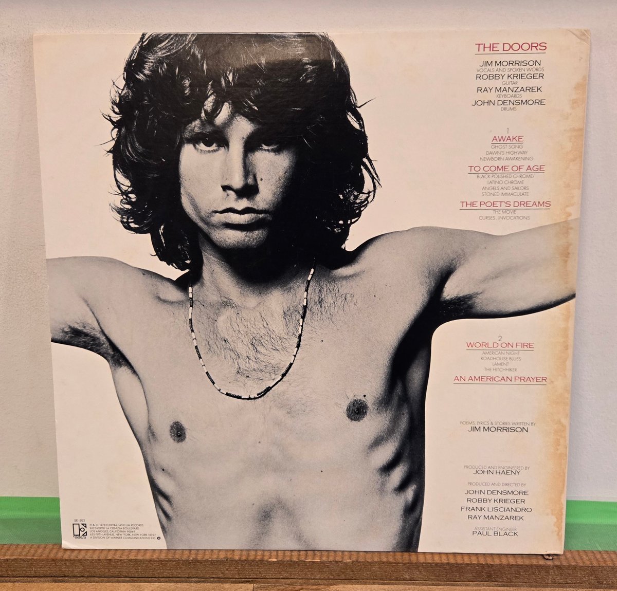 欧LP Jim Morrison , The Doors An American Prayer - Music By The Doors RB1502 Elektra 未開封 /00400 LP )JIM MORRISON music by THE DOORS /AN AMERIC
