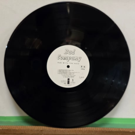 (LP )BAD COMPANY /RUN WITH THE RUN -THIRD  1976JAP 白ラベル見本盤　帯付　状態良好