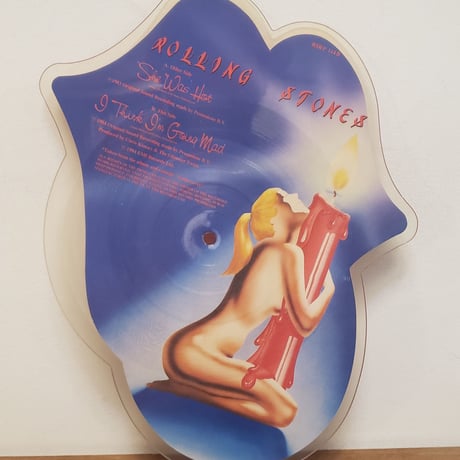 (PIC EP )ROLLING STONES/SHE WAS HOT c/w I THINK I'M GOING MAD 1984UK ORIG SHAPED DISC  EX+/EX+　状態良好
