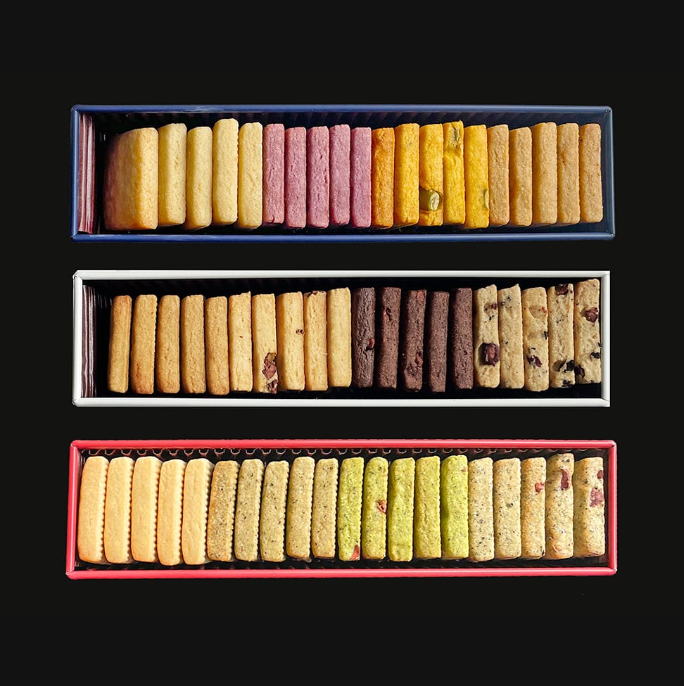 宝石缶 青（はるゆたかプレーン・かぼちゃ・黒糖・むらさき芋