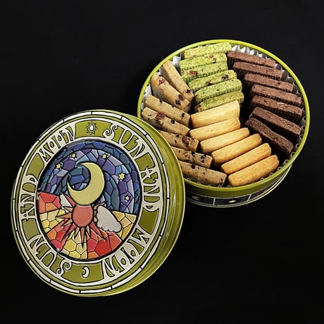 太陽と月缶（はるゆたか、緑茶×カカオニブ、珈琲×カカオニブ、ココア×カカオニブ）