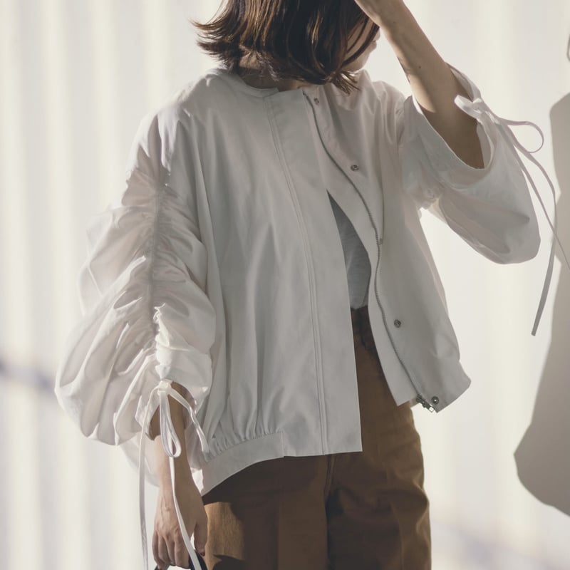 ジャケット・アウター rikotokyo Shirring sleeve blouson Shirring sleeve blouson | RIKO