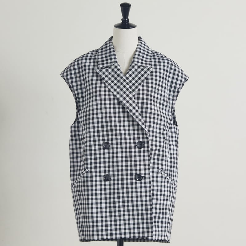 Gilet blouse(Gingham check) | RIKO