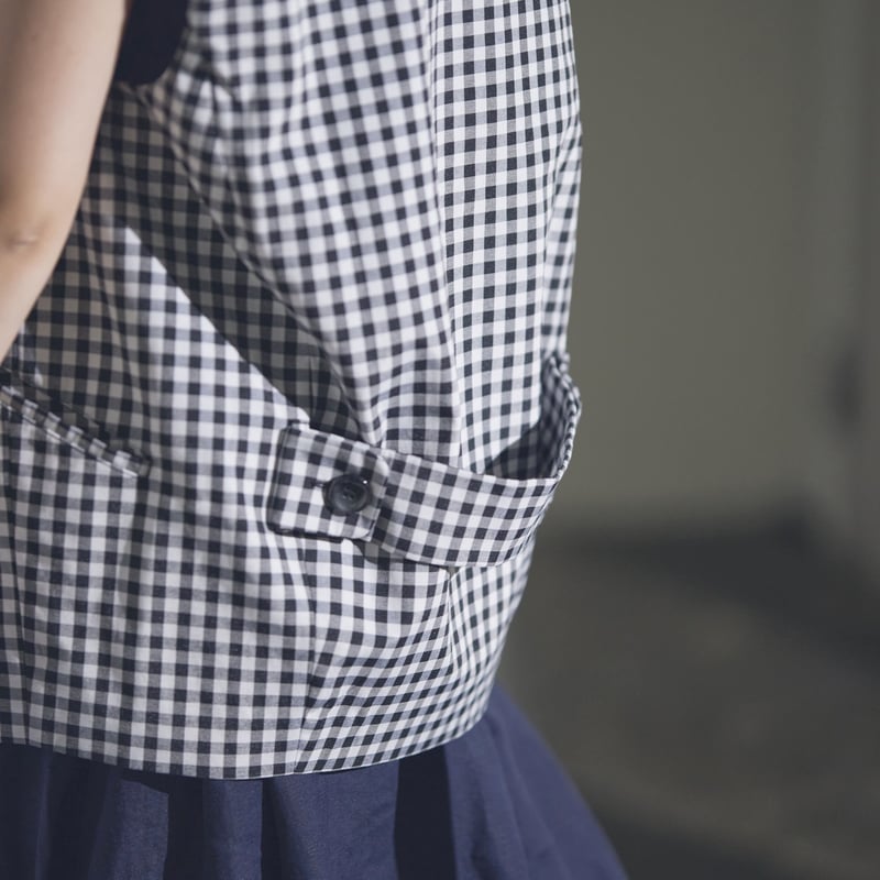 ベスト+ジレ riko Gilet blouse(Gingham check) Gilet blouse(Gingham check) | RIKO