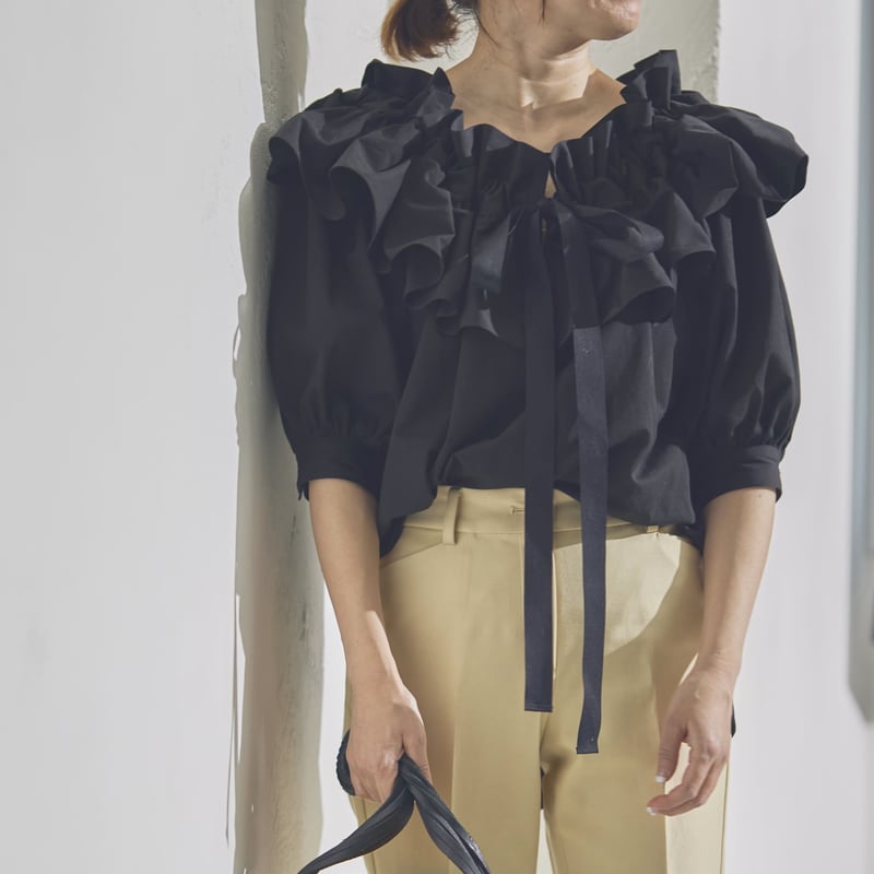 Wrapping ribbon blouse | RIKO