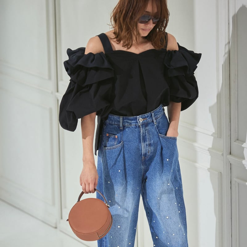 Bouquet tops(black) | RIKO