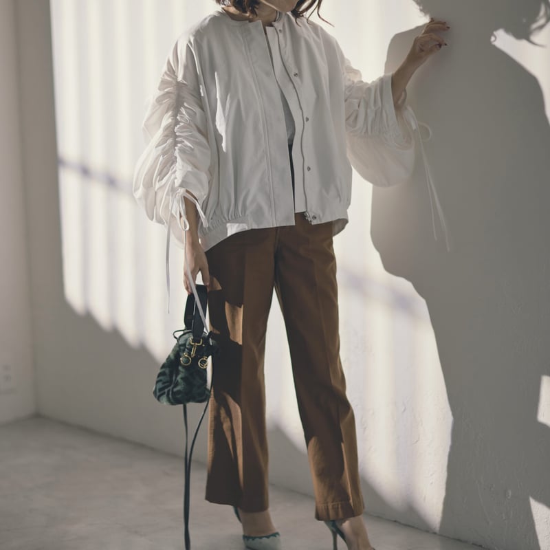 RIKO シャーリングスリーブブルゾン Shirring sleeve blouson | RIKO