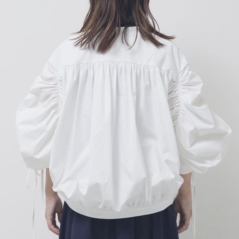 Shirring sleeve blouson | RIKO