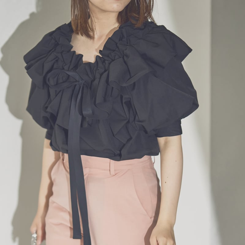 驚きの値段 ribbon Wrapping blouse RIKO | トップス