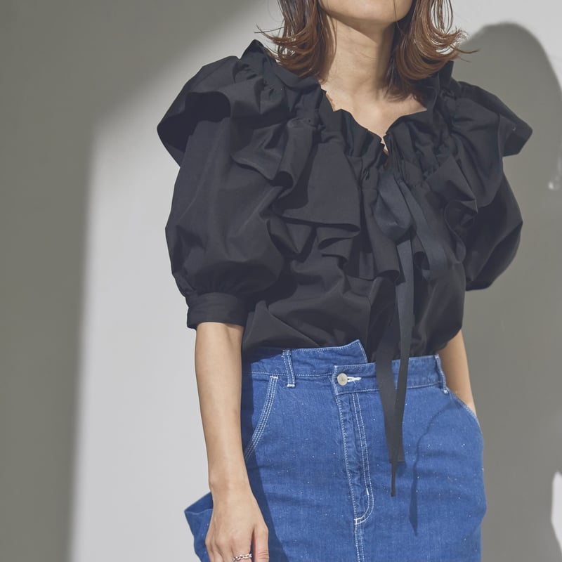 RIKO　レディース　Wrapping ribbon blouse　フリーサイズ